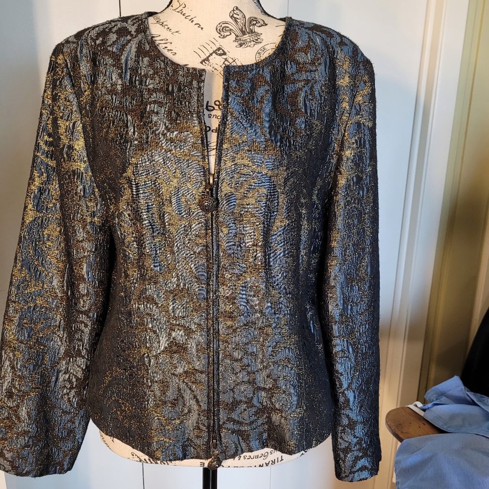 Joseph Ribkoff jacket with Gold Metallic